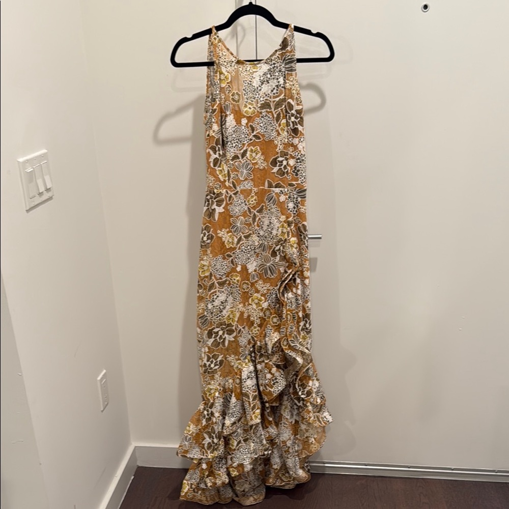 Bronx and Banco Gold Sequin Embellished Maxi Dress